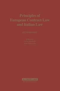 Cover image: Principles of European Contract Law and Italian Law 1st edition 9789041123725