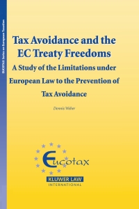 Imagen de portada: Tax Avoidance and the EC Treaty Freedoms 9789041124029