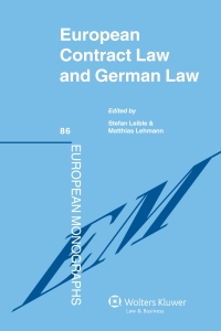 صورة الغلاف: European Contract Law and German Law 1st edition 9789041125880