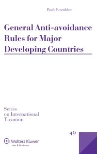 Cover image: General Anti-avoidance Rules for Major Developing Countries 9789041158390