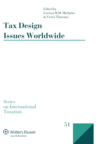 Imagen de portada: Tax Design Issues Worldwide 1st edition 9789041156105