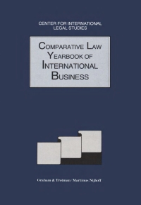 Imagen de portada: Comparative Law Yearbook of International Business 1st edition 9781853335884