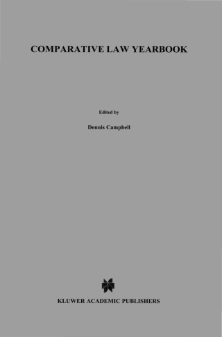 表紙画像: Comparative Law Yearbook 1st edition 9789024729661