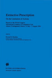صورة الغلاف: Extinctive Prescription 1st edition 9789041100290