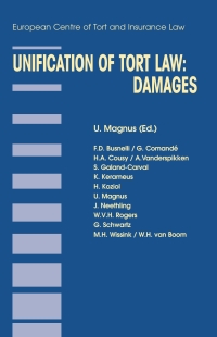 Cover image: Unification of Tort Law: Damages 1st edition 9789041114815