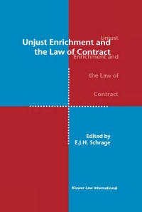 Omslagafbeelding: Unjust Enrichment and the Law of Contract 1st edition 9789041116550