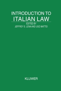 Cover image: Introduction to Italian Law 1st edition 9789041117076