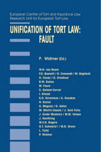 Immagine di copertina: Unification of Tort Law: Fault 1st edition 9789041120984
