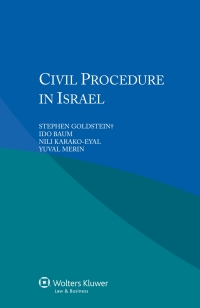 Cover image: Civil Procedure in Israel 9789041151636