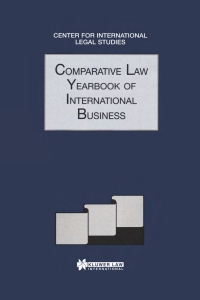 Cover image: Comparative Law Yearbook of International Business 1st edition 9789041196941