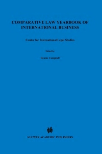 Cover image: Comparative Law Yearbook of International Business 1st edition 9789041198587