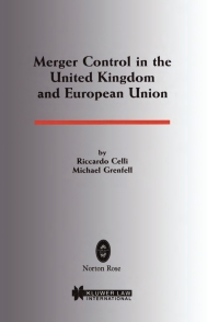 Cover image: Merger Control in the United Kingdom and European Union 9789041106520