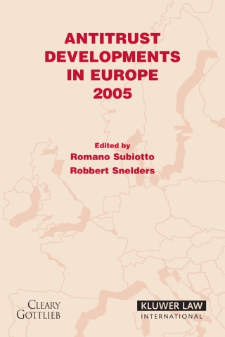 Imagen de portada: Antitrust Developments in Europe 1st edition 9789041125682