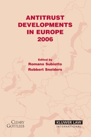 صورة الغلاف: Antitrust Developments in Europe 1st edition 9789041126528