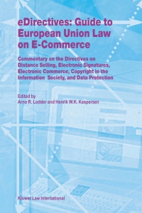 Titelbild: eDirectives: Guide to European Union Law on E-Commerce 1st edition 9789041117526