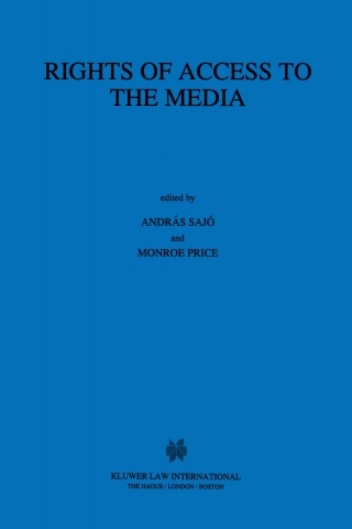 表紙画像: Rights of Access to the Media 1st edition 9789041101662