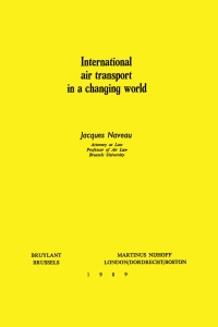 Cover image: International air transport in a changing world 9789024737277