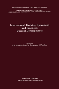 表紙画像: International Banking Operations and Practices: Current Developments 1st edition 9781853339974