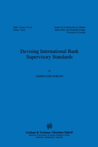 Cover image: Devising International Bank Supervisory Standars 9781859661857