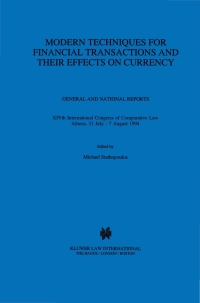 Immagine di copertina: Modern Techniques for Financial Transactions and Their Effects on Currency 1st edition 9789041100436