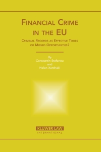 Cover image: Financial Crime in the EU 9789041123640