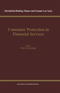 Imagen de portada: Consumer Protection in Financial Services 1st edition 9789041197177