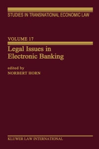 Cover image: Legal Issues in Electronic Banking 1st edition 9789041198914