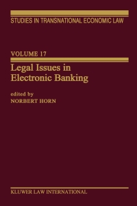 表紙画像: Legal Issues in Electronic Banking 1st edition 9789041198914