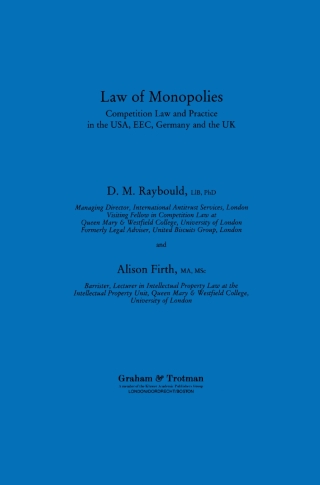 Imagen de portada: Law of Monopolies 9781853336249