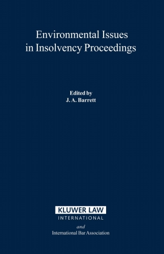 Titelbild: Environmental Issues in Insolvency Proceedings 1st edition 9789041107220