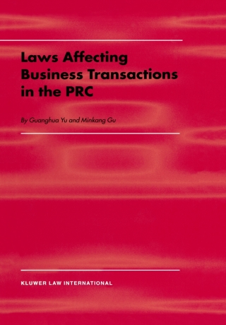 Titelbild: Laws Affecting Business Transactions in the PRC 9789041114952