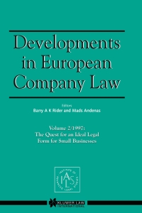 Immagine di copertina: Developments in European Company Law 1st edition 9789041196972