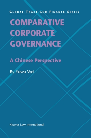 Cover image: Comparative Corporate Governance: A Chinese Perspective 9789041199089