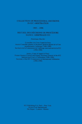 Cover image: Collection of Procedural Decisions in ICC Arbitration 9789041104137