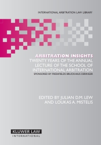 表紙画像: Arbitration Insights 1st edition 9789041126061