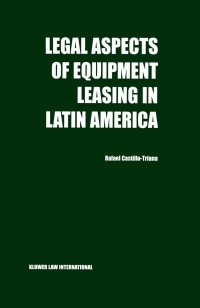 Cover image: Legal Aspects of Equipment Leasing in Latin America 9789041188663