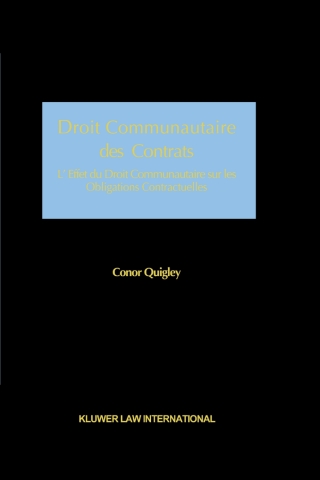 Cover image: Droit Communautaire des Contrats 9789041196811