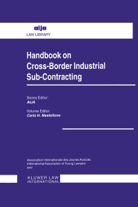 Imagen de portada: Handbook on Cross-Border Industrial Sub-Contracting 1st edition 9789041198266