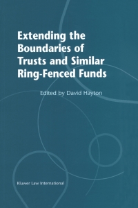 Imagen de portada: Extending the Boundaries of Trusts and Similar Ring-Fenced Funds 1st edition 9789041198792