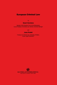 表紙画像: European Criminal Law 9789041113627