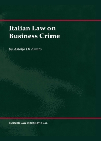 Cover image: Italian Law on Business Crime 9789041198327