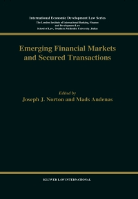 Imagen de portada: Emerging Financial Markets and Secured Transactions 1st edition 9789041106759