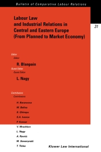 Imagen de portada: Labour Law and Industrial Relations in Central and Easten Europe (From Planned to a Market Economy) 1st edition 9789041102980