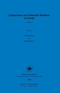 Cover image: Employment and Industrial Relations in Europe 1st edition 9789041112057