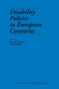 Imagen de portada: Disability Policies in European Countries 1st edition 9789041115911