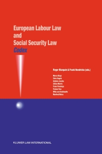 Titelbild: Codex: European Labour Law and Social Security Law 1st edition 9789041116826