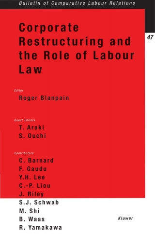 Imagen de portada: Corporate Restructuring and the Role of Labour Law 1st edition 9789041119490