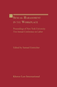 表紙画像: Sexual Harassment in the Workplace 1st edition 9789041188823