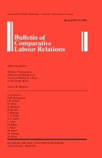 Imagen de portada: Bulletin of Comparative Labour Relations 1st edition 9789065446008