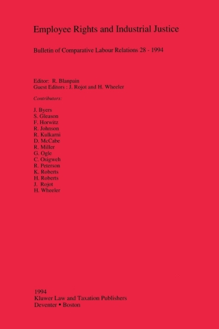 Cover image: Employee Rights and Industrial Justice 1st edition 9789065448040